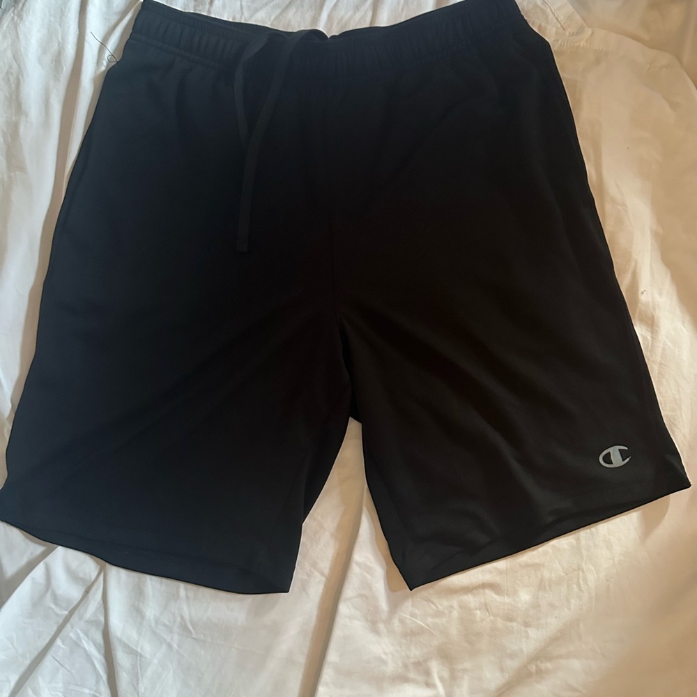 Champion Black Athletic Shorts Lightweight Performance